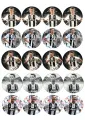 List jedlých koleček na cupcakes – Ronaldo, Juventus (černá, bílá, šedá)