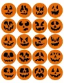 List jedlých koleček na cupcakes – Halloween dýně (žlutá, černá)