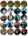 List jedlých koleček na cupcakes – Harry Potter cupcakes, hrdinové a Bradavice (modrá, zelená, hnědá)