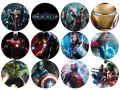 List jedlých koleček na cupcakes – Avengers (modrá, červená, černá)