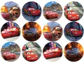 List jedlých koleček na cupcakes – Cars Cupcakes (červená, modrá, šedá)