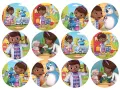 List jedlých koleček na cupcakes – Doktorka Plyšáková, Cupcakes (růžová, fialová, modrá)