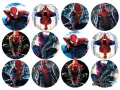 List jedlých koleček na cupcakes – Spiderman (červená, modrá, černá)