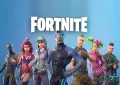 Obdélníkový jedlý obrázek na dort – Fortnite, Carbide a parta hrdinů (modrá, černá, fialová)