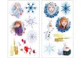 Obdélníkový jedlý papír k výřezu – Frozen, postavy, věže a listí k vystřižení (modrá, fialová, bílá)