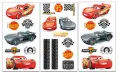 Obdélníkový jedlý papír k výřezu – Cars, Blesk McQueen, Jackson Hrom a pohár (červená, černá, šedá)