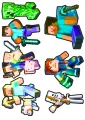 Obdélníkový jedlý papír k výřezu – Minecraft, Dekorace (zelená, modrá, hnědá)