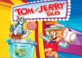 Obdélníkový jedlý obrázek na dort – Tom a Jerry, pouť a házení míčkem (žlutá, červená, modrá)