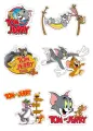 Obdélníkový jedlý papír k výřezu – Tom a Jerry (šedá, hnědá, červená)