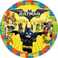 Kulatý jedlý obrázek na dort – LEGO, Batman (žlutá, černá, modrá)