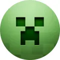Kulatý jedlý obrázek na dort – Minecraft Creeper (zelená, černá)