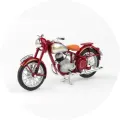 Kulatý jedlý obrázek na dort – Motorka, Jawa (červená, stříbrná, šedá)
