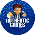 Kulatý jedlý obrázek na dort – Minecraft, Authentic Games na modré mozaice (modrá, bílá, hnědá)