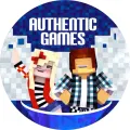 Kulatý jedlý obrázek na dort – Minecraft, Authentic Games dvojice na modré (modrá, bílá, červená)