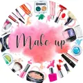 Kulatý jedlý obrázek na dort – Kosmetika, make up (růžová, červená, fialová)