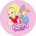 Kulatý jedlý obrázek na dort – Polly Pocket (růžová, žlutá, modrá)