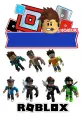 Obdélníkový jedlý papír k výřezu – Roblox (modrá, červená, černá)