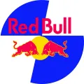Kulatý jedlý obrázek na dort – Red Bull (modrá, bílá, červená)