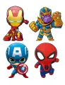 Obdélníkový jedlý papír k výřezu – Avengers, Thanos s rukavicí a hrdinové (červená, modrá, žlutá)