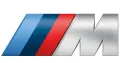 Obdélníkový jedlý obrázek na dort – BMW, sportovní logo M na bílém pozadí (modrá, červená, stříbrná)