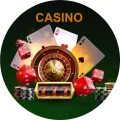 Kulatý jedlý obrázek na dort – Casino (zelená, červená, černá)