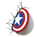 Kulatý jedlý obrázek na dort – Avengers, štít Kapitána Ameriky v prasklé zdi (červená, modrá, bílá)