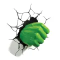 Kulatý jedlý obrázek na dort – Hulk, zelená pěst vyrážející ze zdi (zelená, bílá, černá)