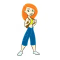 Obdélníkový jedlý obrázek na dort – Kim Possible (modrá, žlutá, bílá)