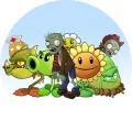 Kulatý jedlý obrázek na dort – Plants vs Zombies (zelená, žlutá, modrá)