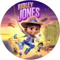Kulatý jedlý obrázek na dort – Ridley Jones (fialová, modrá, žlutá)
