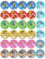 List jedlých koleček na cupcakes – Paw Patrol, Na cupcakes (modrá, červená, zelená)