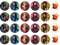 List jedlých koleček na cupcakes – Disney Stars na cupcakes (fialová, modrá, červená)