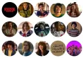 List jedlých koleček na cupcakes – Stranger Things na cupcakes (černá, červená, modrá)