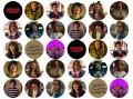 List jedlých koleček na cupcakes – Stranger Things, na cupcakes (černá, červená, hnědá)