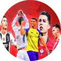 Kulatý jedlý obrázek na dort – Cristiano Ronaldo, koláž dresů na červeném (červená, žlutá, bílá)