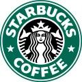 Kulatý jedlý obrázek na dort – Starbucks (zelená, bílá, černá)