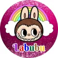 Kulatý jedlý obrázek na dort – Labubu, Vínová (červená, růžová, duhová)