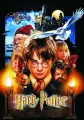 Obdélníkový jedlý obrázek na dort – Harry Potter, Harry, Ron, Hermiona a Bradavice (černá, modrá, žlutá)
