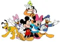 Obdélníkový jedlý obrázek na dort – Walt Disney (žlutá, červená, modrá)