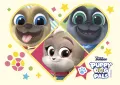 Obdélníkový jedlý obrázek na dort – Kámoši hafíci, Puppy Dog Pals (žlutá, modrá, růžová)