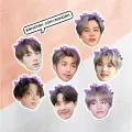 List jedlých koleček na cupcakes – BTS (fialová, bílá, černá)