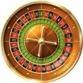 Kulatý jedlý obrázek na dort – Ruleta (hnědá, červená, zlatá)