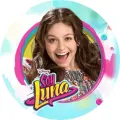 Kulatý jedlý obrázek na dort – Soy Luna (růžová, tyrkysová, žlutá)