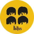 Kulatý jedlý obrázek na dort – The Beatles (žlutá, černá)