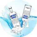 Kulatý jedlý obrázek na dort – Vodka (modrá, bílá, tyrkysová)