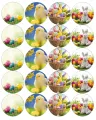 List jedlých koleček na cupcakes – Velikonoční mix (zelená, žlutá, růžová)