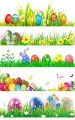 List jedlých koleček na cupcakes – Velikonoční výřez (zelená, žlutá, modrá)