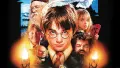 Obdélníkový jedlý obrázek na dort – Harry Potter, hrdinové se sovou Hedvikou (černá, žlutá, červená)