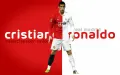 Obdélníkový jedlý obrázek na dort – Ronaldo, Manchester United a Real Madrid půl na půl (červená, bílá, černá)