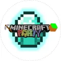 Kulatý jedlý obrázek na dort – Minecraft Party (tyrkysová, zelená, bílá)